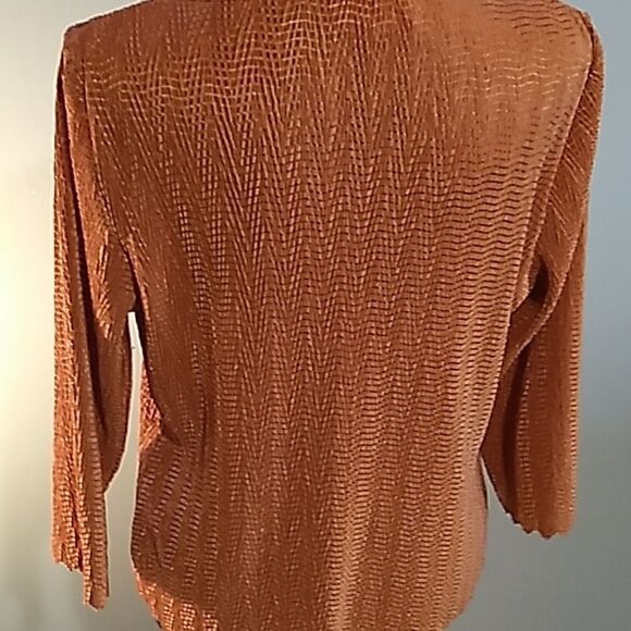 gold shimmer retro stretch top - Picture 7 of 9